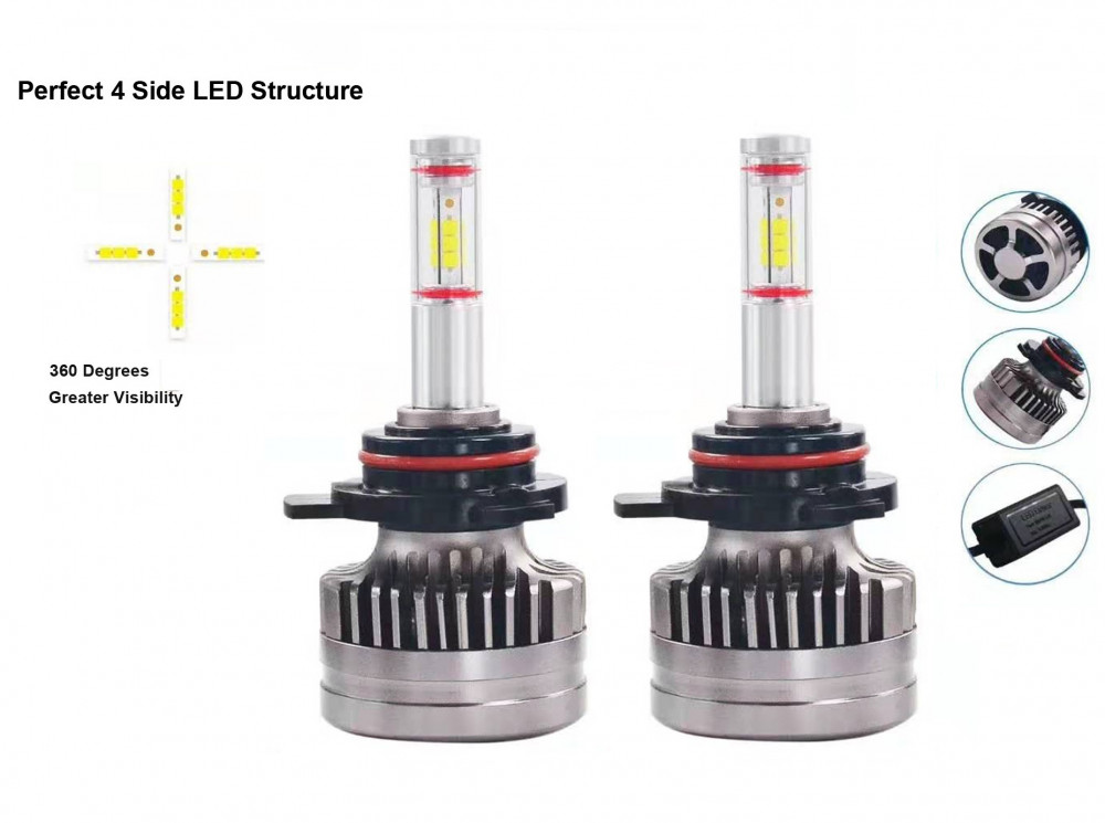 Set 2 leduri HIR2 (9012) M8 Canbus 360 grade pentru far auto, putere 60W/set, luminozitate 6200 Lm/set, 12V-24V M8-HIR2(9012)