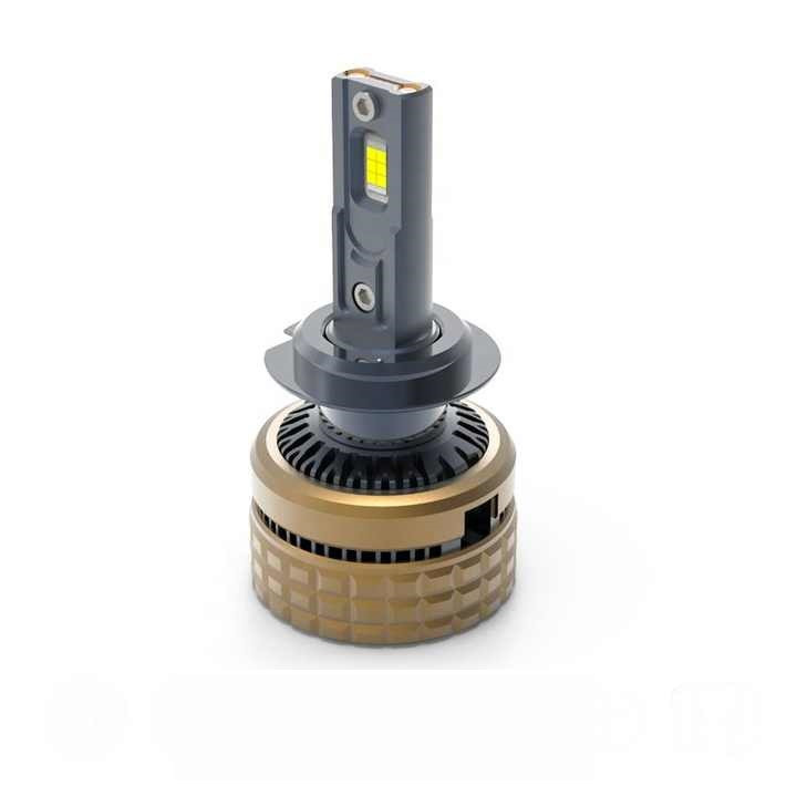 Set 2 leduri H7 H100 Canbus pentru far auto, putere 100W, luminozitate 15.000 Lm, 12V H100-H7