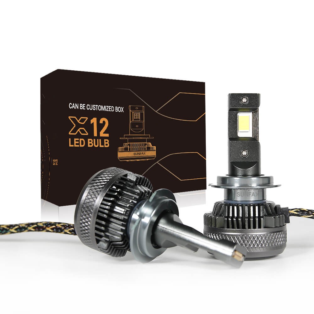 Set 2 leduri H7 X12 Canbus pentru far auto, putere 120W, luminozitate 18.000 Lm, 12V-24V X12-H7